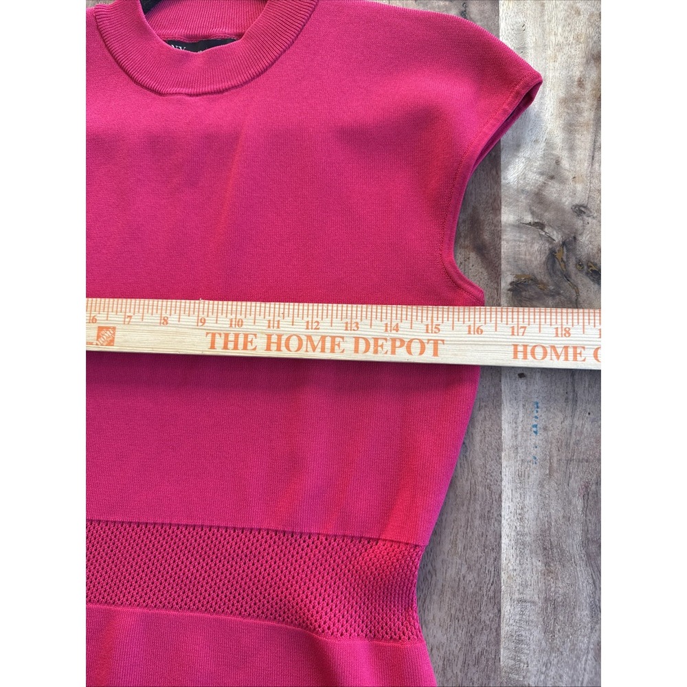 New York & Company Aline Maxi Dress Side Slit Dress Waist Cut Out Sz L Hot Pink - Picture 7 of 10